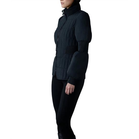 NEW MACKAGE women's felicia quilted lightweight down jacket coat in black - Picture 2 of 4